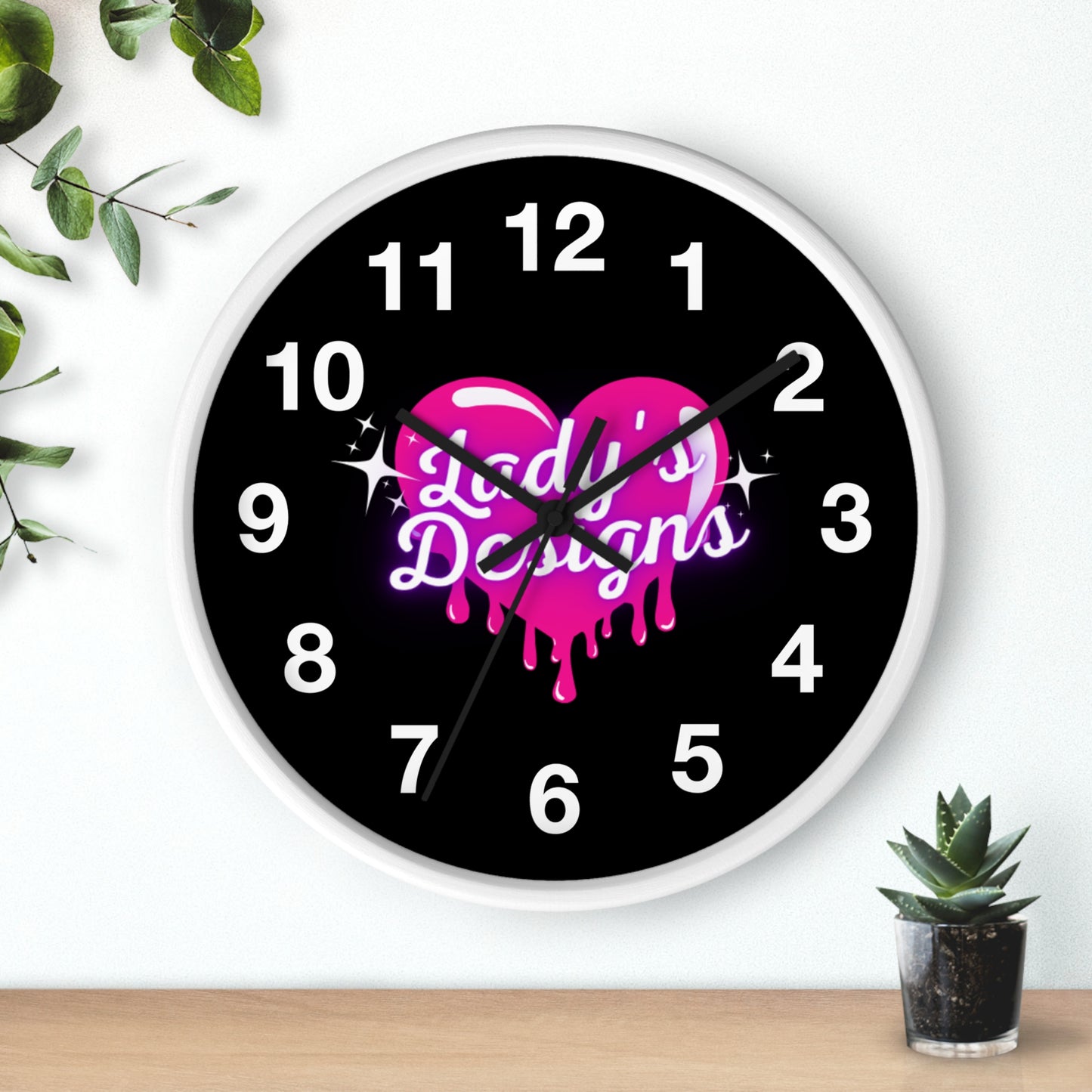 Heart-Shaped Wall Clock, Unique Home Decor, Gift for Her, Trendy Wall Art, Pink Love Design