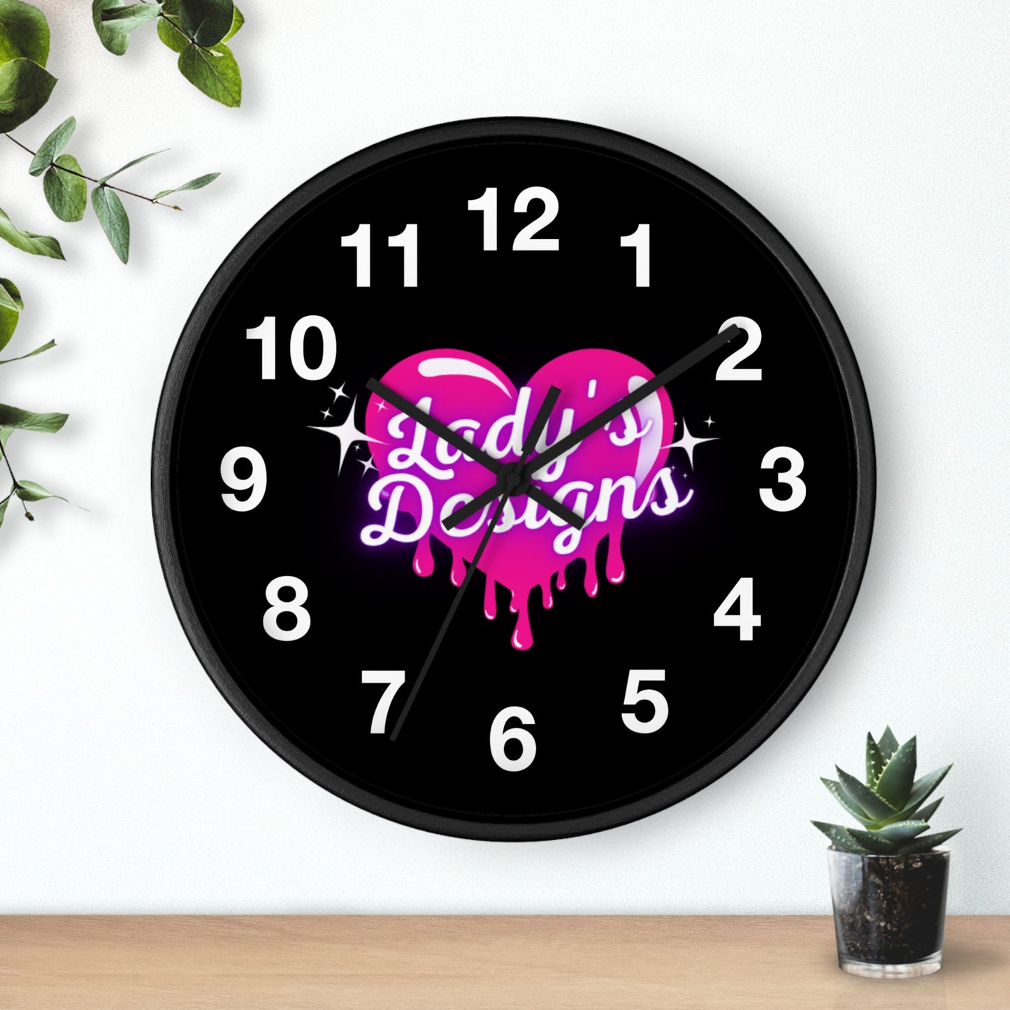Heart-Shaped Wall Clock, Unique Home Decor, Gift for Her, Trendy Wall Art, Pink Love Design