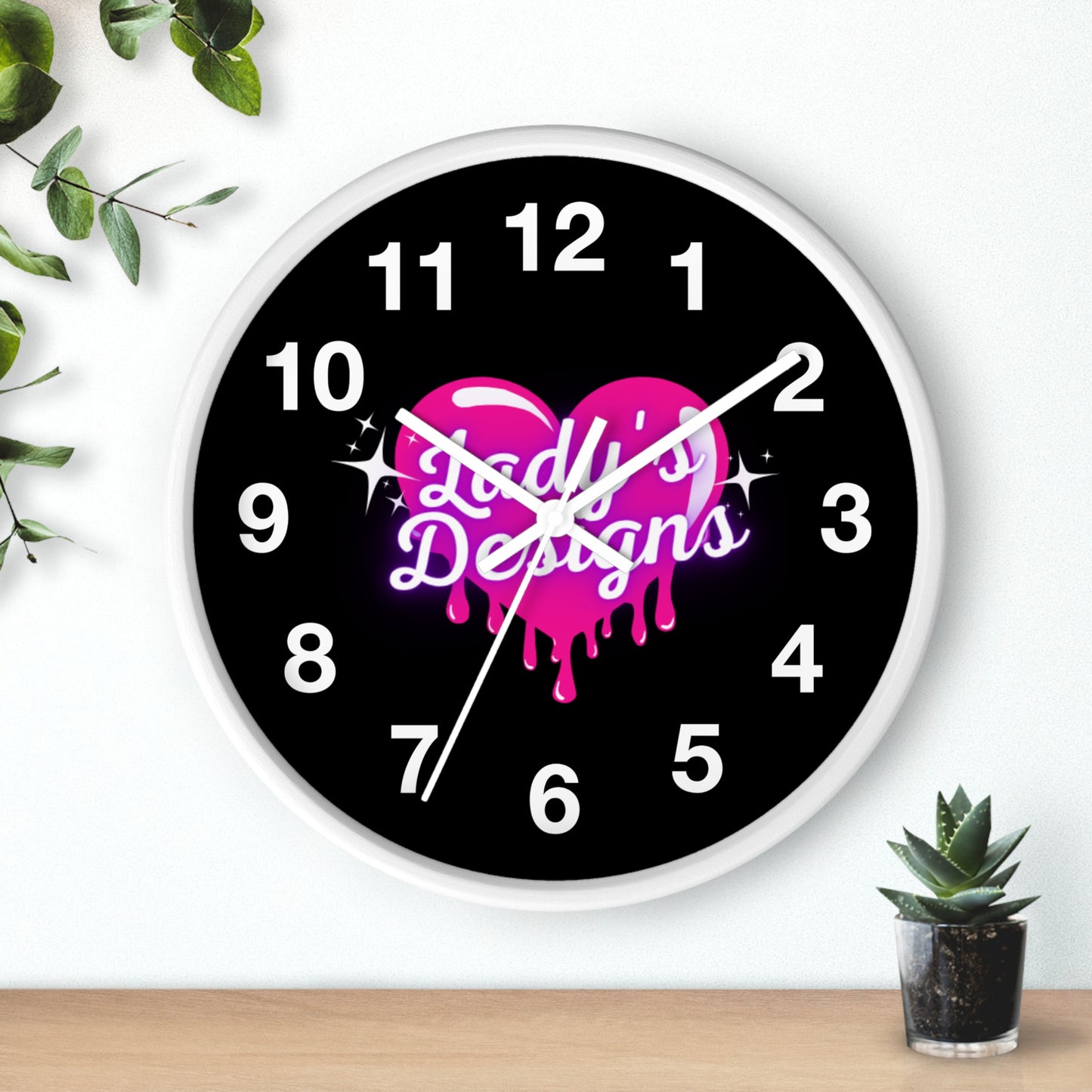 Heart-Shaped Wall Clock, Unique Home Decor, Gift for Her, Trendy Wall Art, Pink Love Design