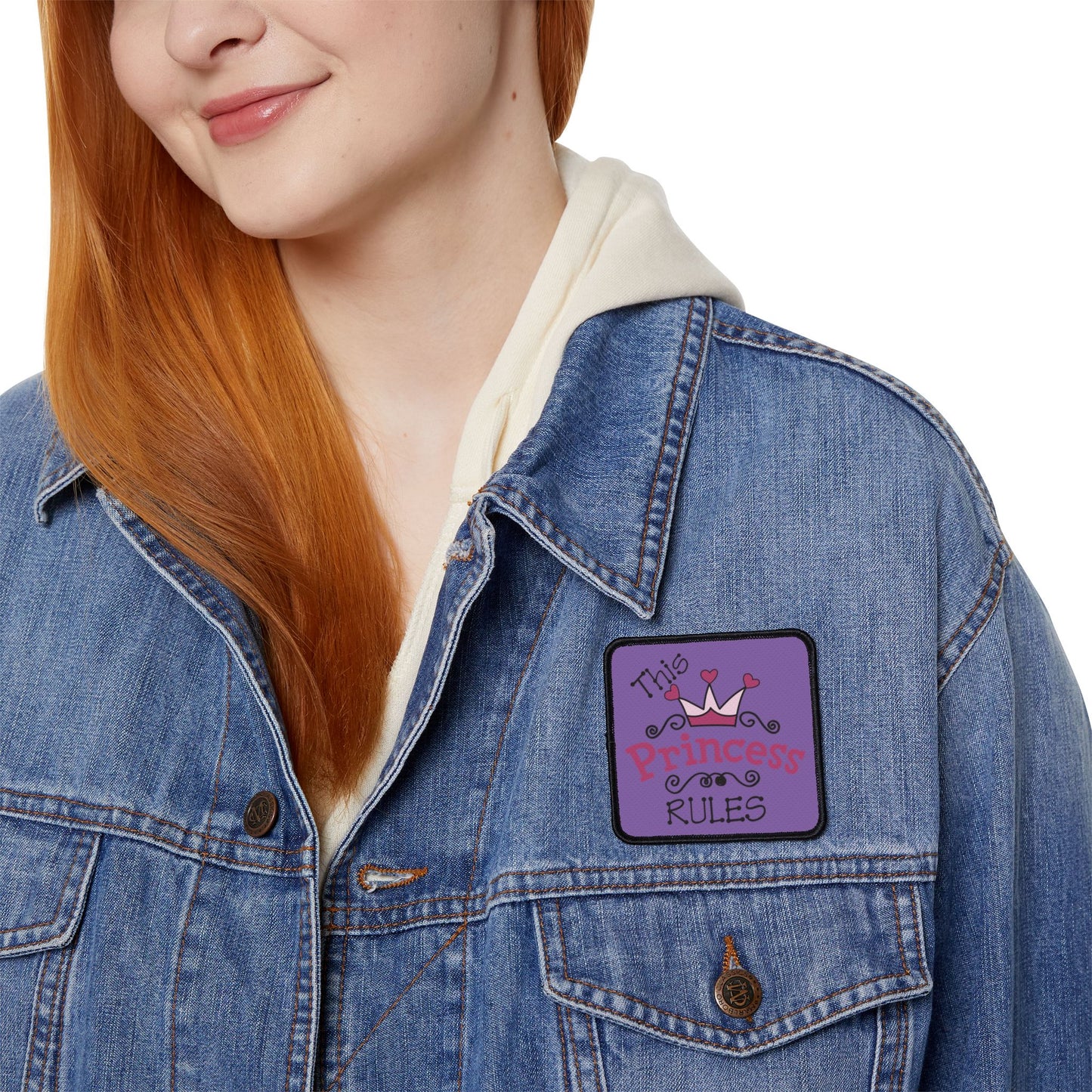 Adorable Princess Iron-On Patch for Jackets, Bags, and Crafts, Fun Empowers Girls, Birthday Gift, DIY Projects, Custom Accessories