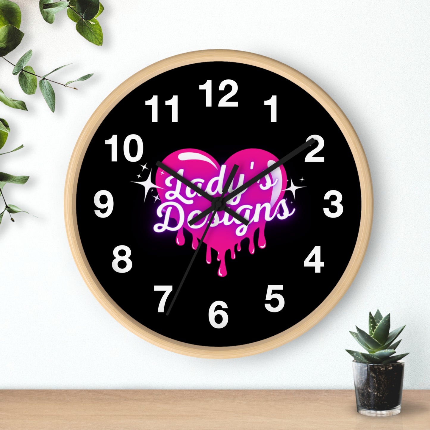 Heart-Shaped Wall Clock, Unique Home Decor, Gift for Her, Trendy Wall Art, Pink Love Design