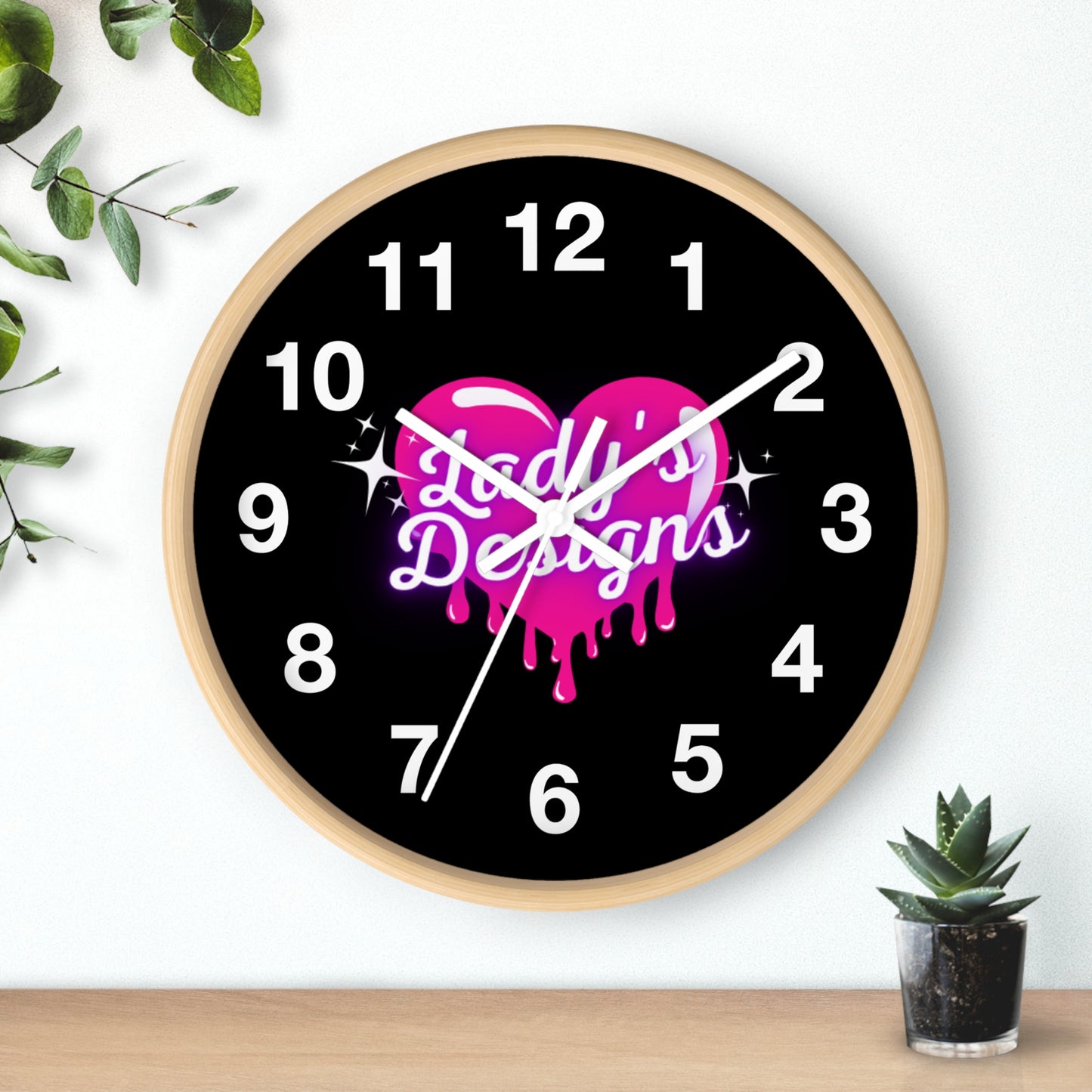 Heart-Shaped Wall Clock, Unique Home Decor, Gift for Her, Trendy Wall Art, Pink Love Design