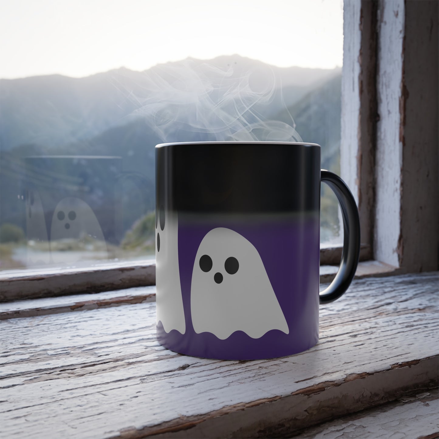 Spooky Color Morphing Mug - Halloween, Ghosts, Fun, Gift for Coffee Lovers, Unique Drinkware