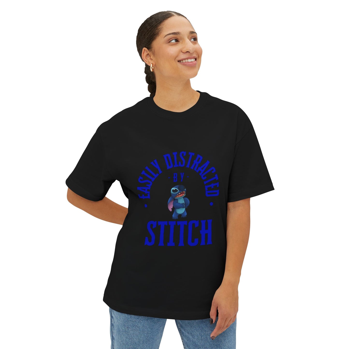Easily Distract Tshirt, Oversized Shirt, Boxy Tee, Funny Graphic Tee, Unisex Top, Distraction Quote Shirt