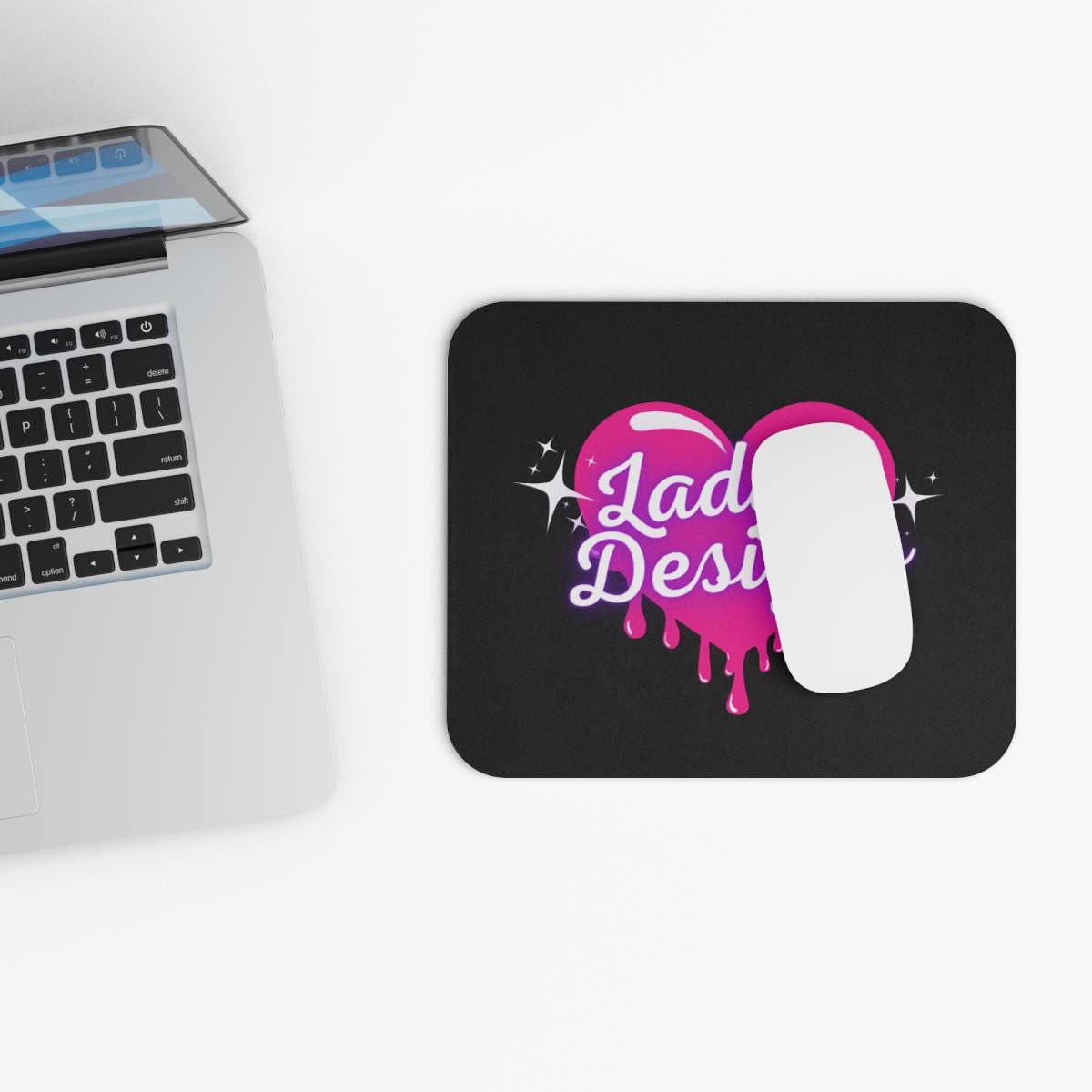 Heart Mouse Pad: Chic Pink Desk Accessory for Women