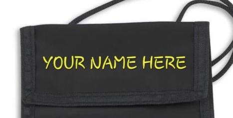 Custom Conference Badge Holder: Zippered Pocket, Pen & Card Slots