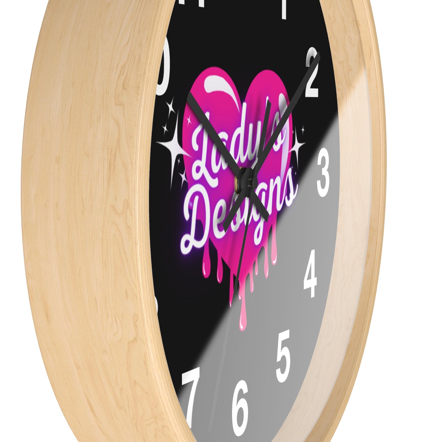 Heart-Shaped Wall Clock, Unique Home Decor, Gift for Her, Trendy Wall Art, Pink Love Design