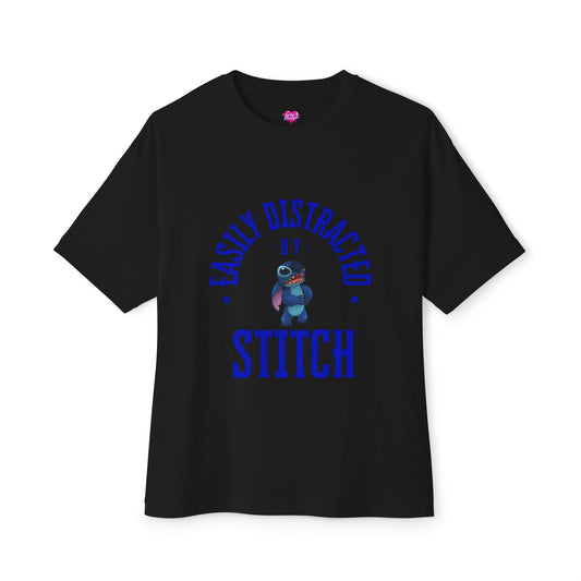 Easily Distract Tshirt, Oversized Shirt, Boxy Tee, Funny Graphic Tee, Unisex Top, Distraction Quote Shirt