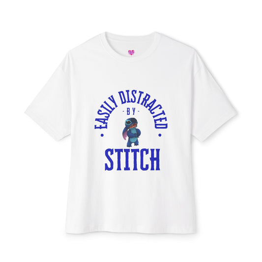 Easily Distract Tshirt, Oversized Shirt, Boxy Tee, Funny Graphic Tee, Unisex Top, Distraction Quote Shirt