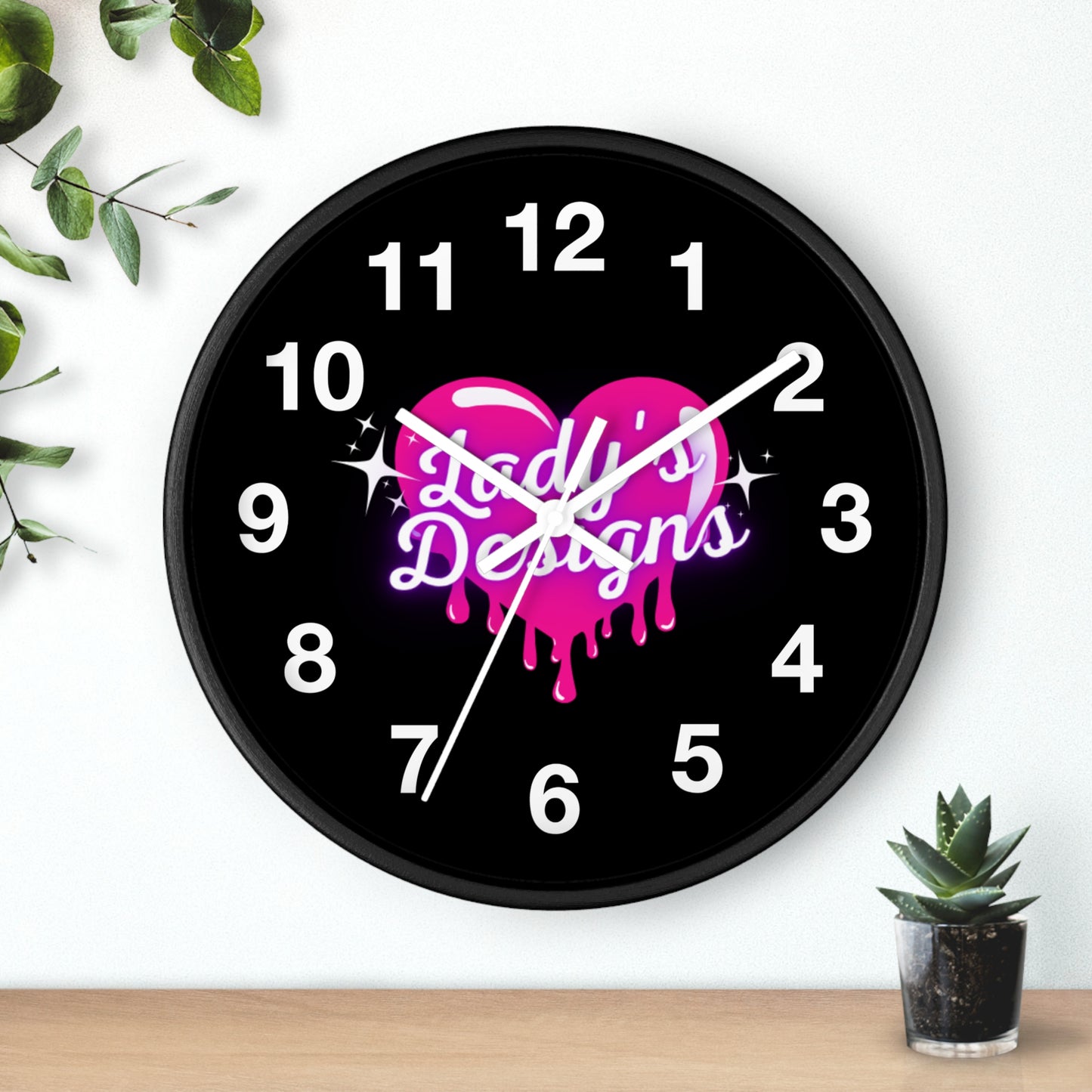 Heart-Shaped Wall Clock, Unique Home Decor, Gift for Her, Trendy Wall Art, Pink Love Design