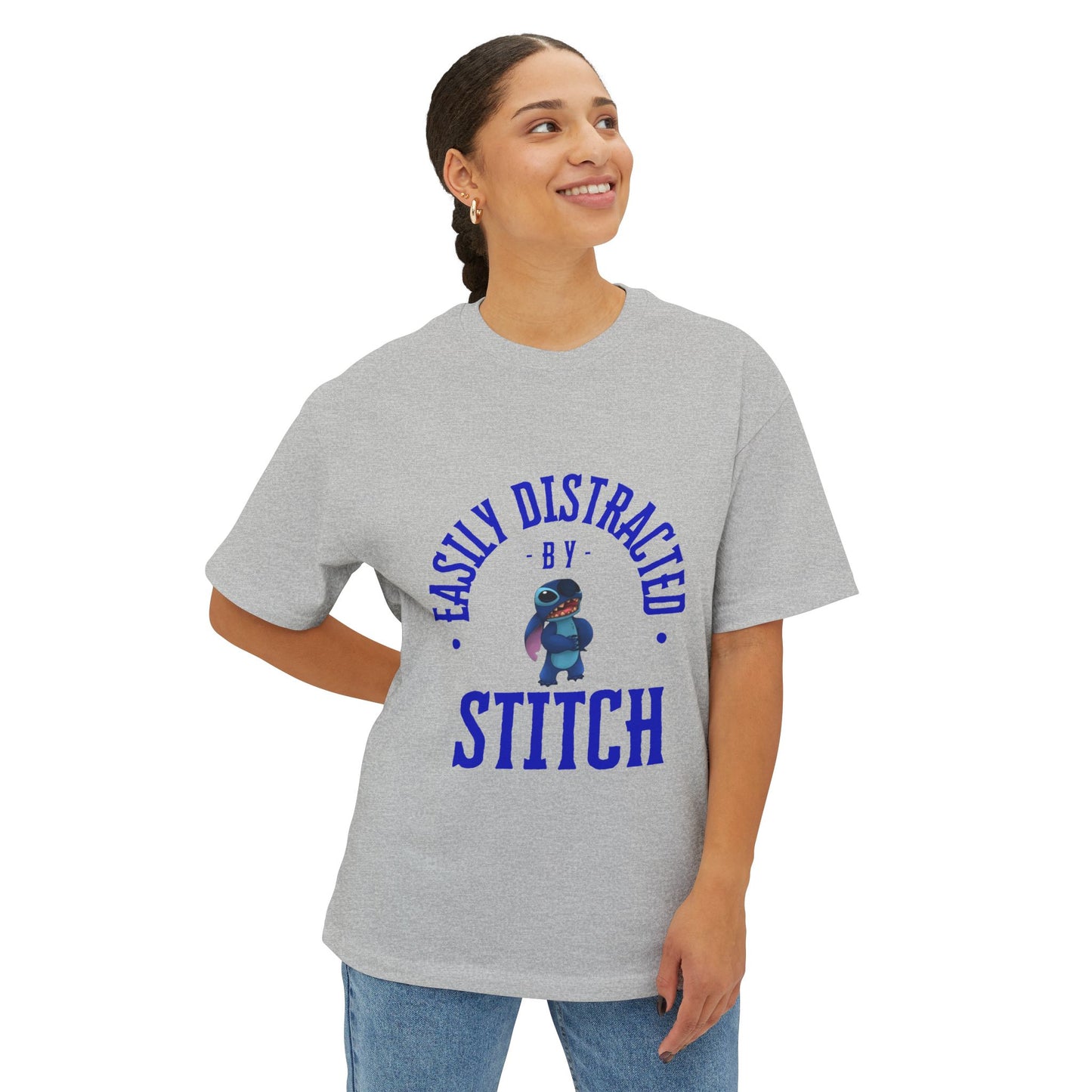Easily Distract Tshirt, Oversized Shirt, Boxy Tee, Funny Graphic Tee, Unisex Top, Distraction Quote Shirt